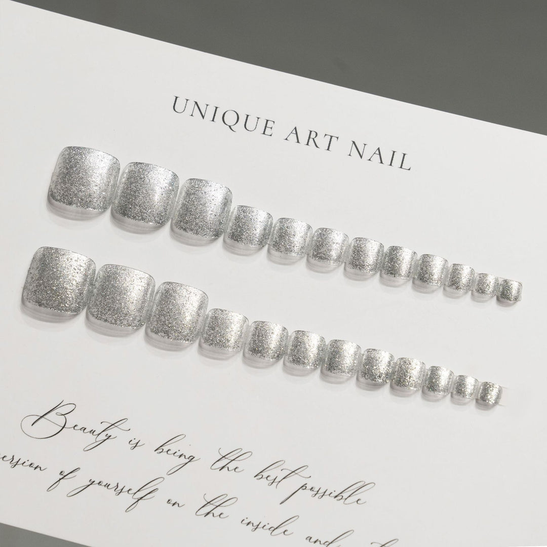 Glittery Decorative Toenail Art