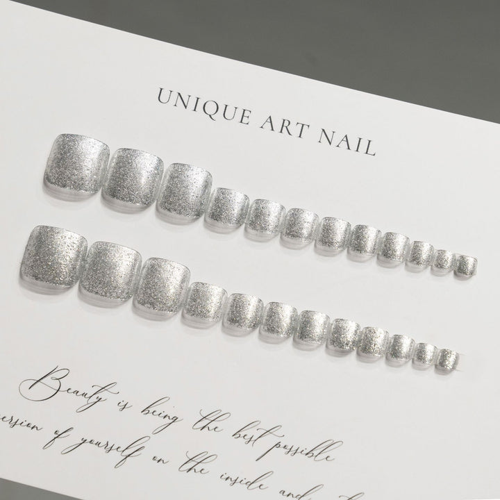 Glittery Decorative Toenail Art
