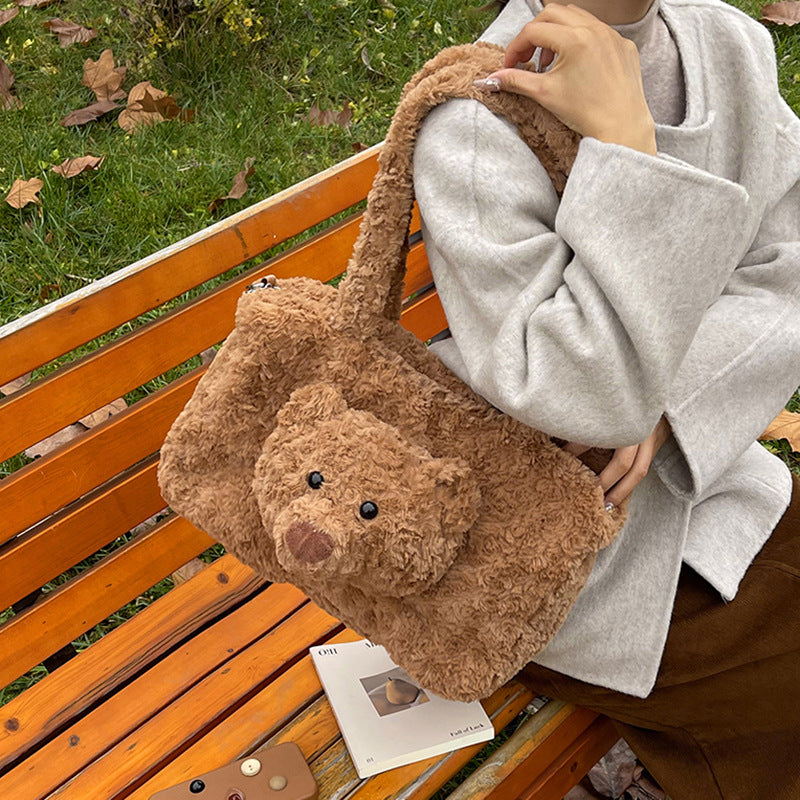 Plush handbag with bear motif Kalsten
