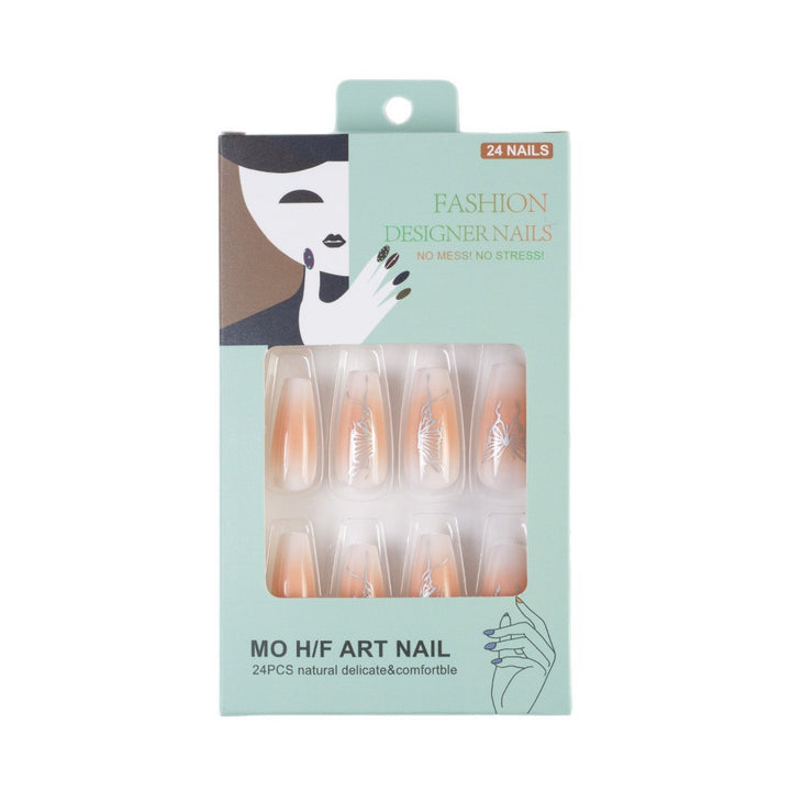 Artifical nails with elegant butterfly design Kalsten