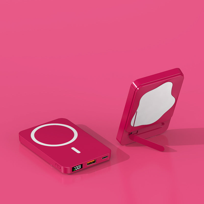 Powerbank with Integrated Cosmetic Mirror and Multifunctional Charging Port Kalsten