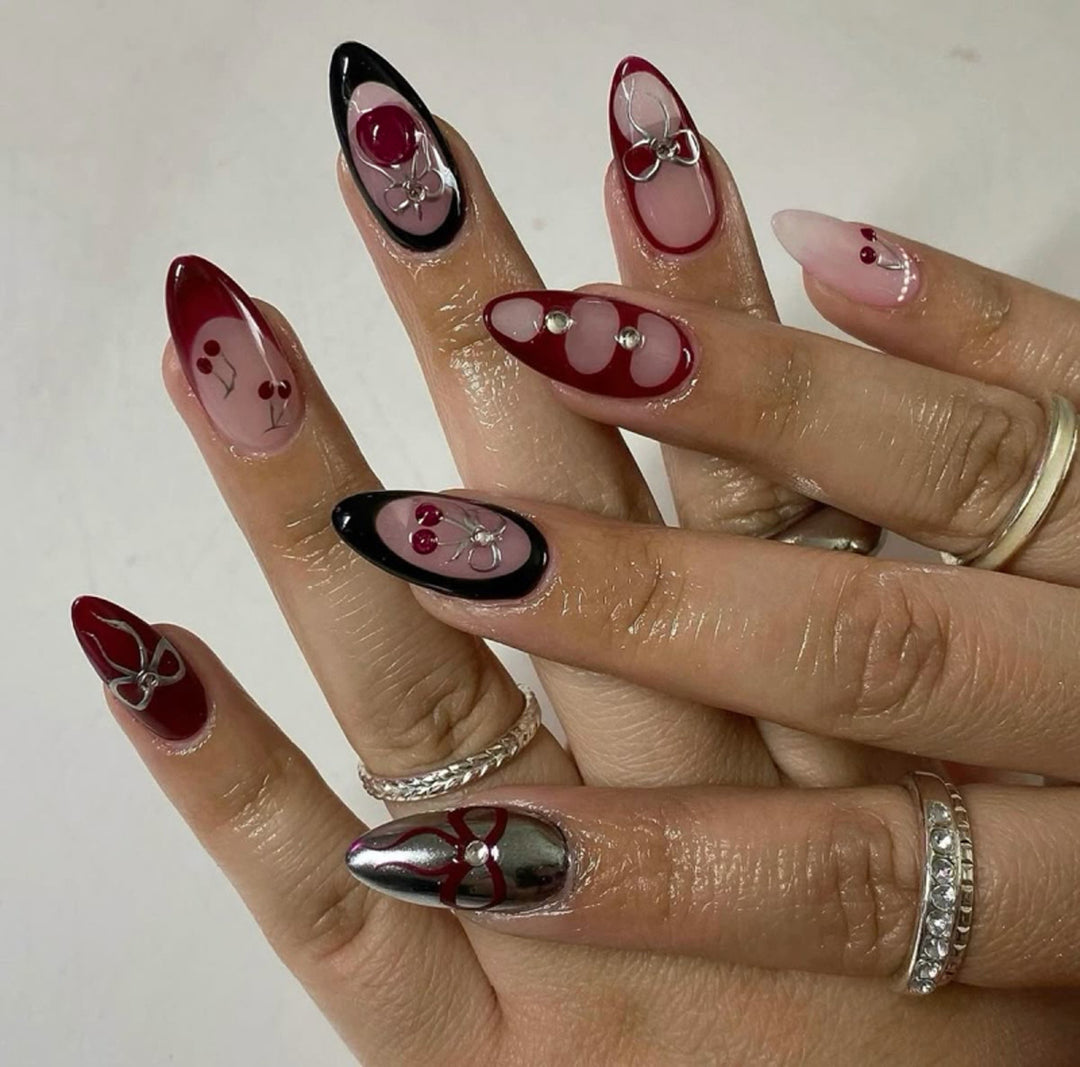 Artistic Nail Extensions with Unique 3D Designs Kalsten