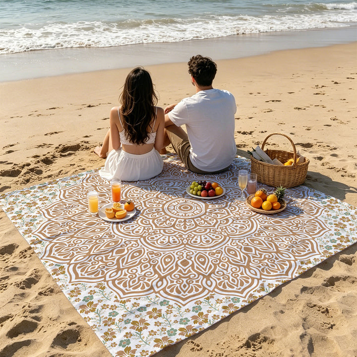 Mandala Design Beach Mat Kalsten