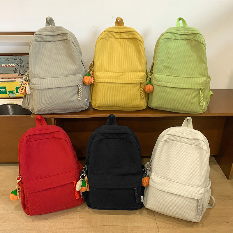 Stylish Corduroy Backpack Kalsten