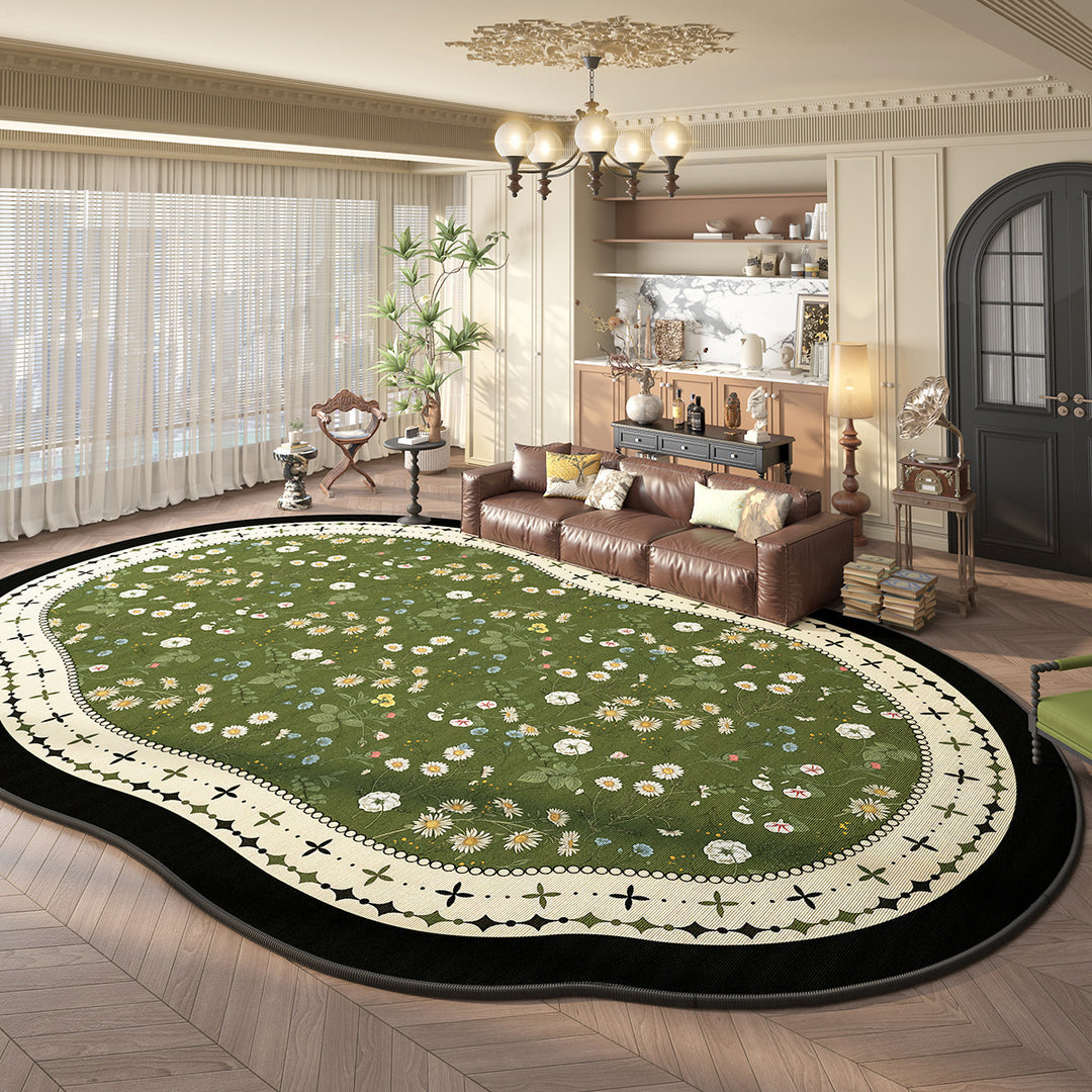 Floral Design Plush Area Rug Kalsten