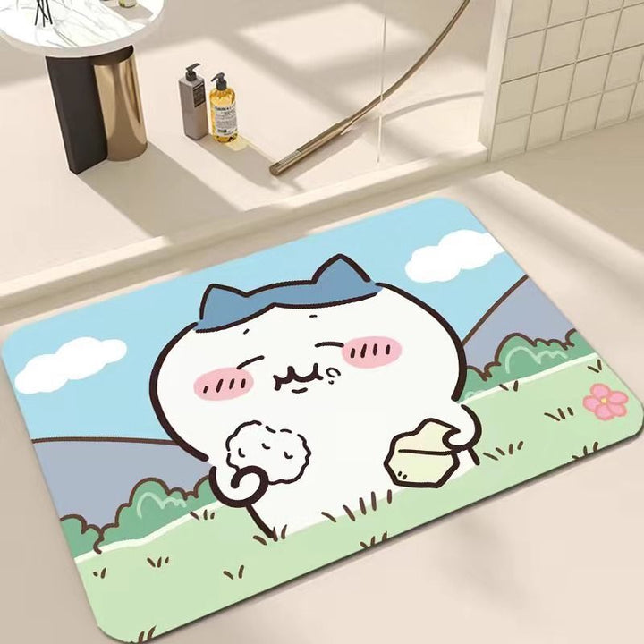 Cartoon-Themed Soft Plush Bath Mat
