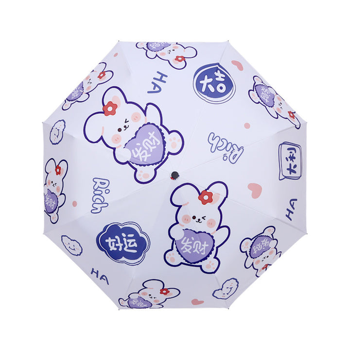 Ladies Folding Umbrella with Cute Animal Design Kalsten