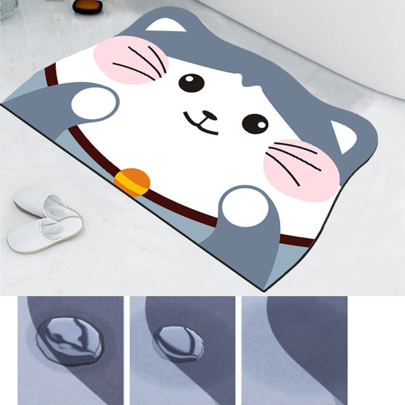 Cute Cat Design Bath Mat Kalsten