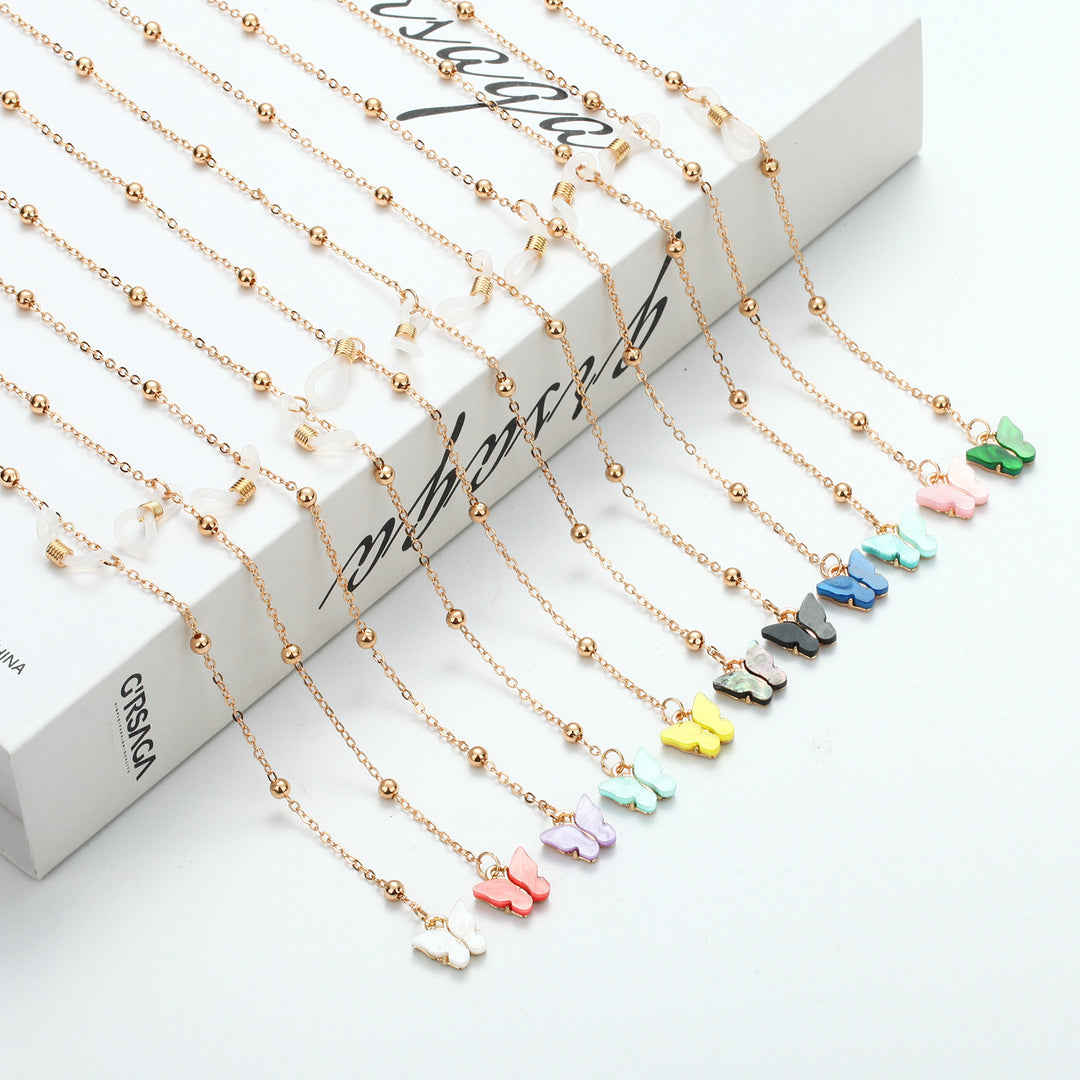 Glasses chain with butterfly pendants Kalsten