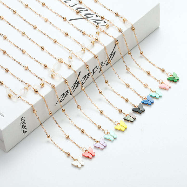 Glasses chain with butterfly pendants Kalsten