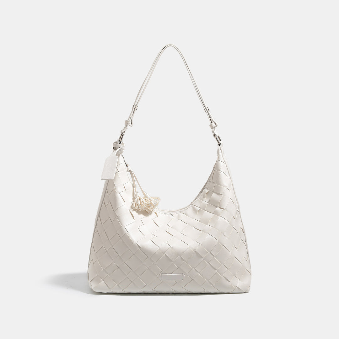 Chic Woven Leather Hobo Bag