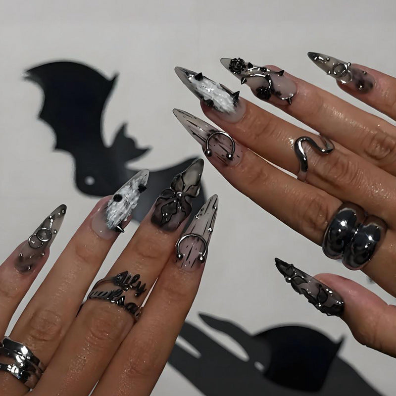 Nail set with creative Halloween motifs and high-quality embellishments Kalsten