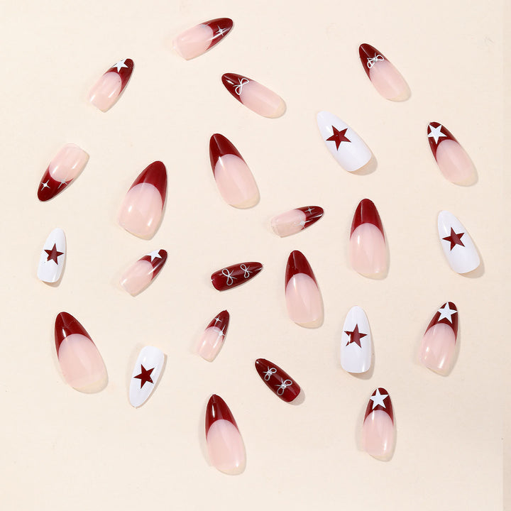 Glamorous Star-Accent Nail Art Extensions Kalsten