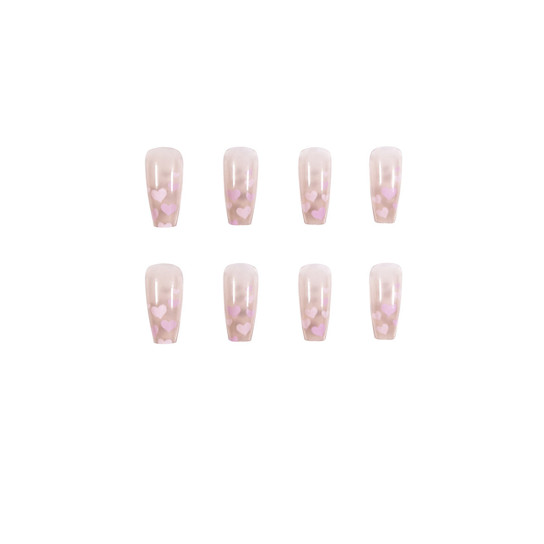 Artful Nail Art with Heart Pattern Kalsten