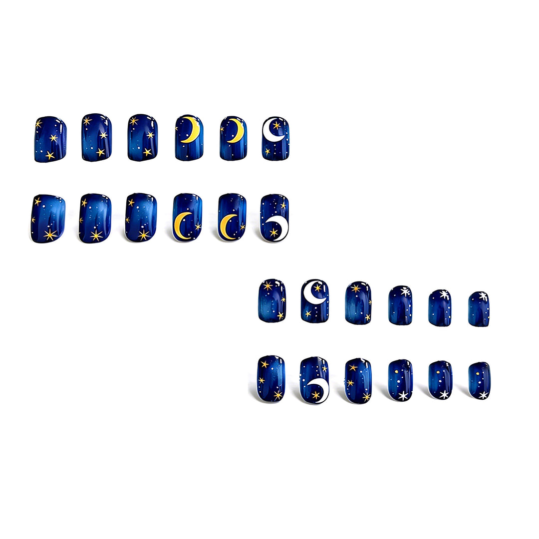 Artistic Celestial Nail Art Enhancements Kalsten