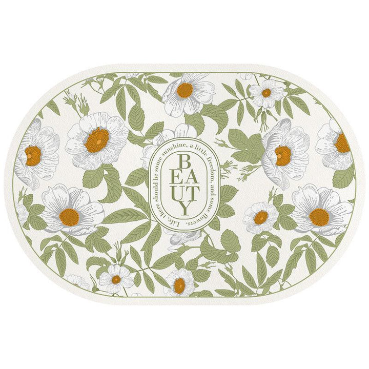 Floral Patterned Area Mat