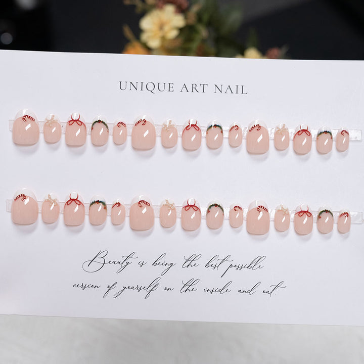 Holiday Themed Press-On Nail Art