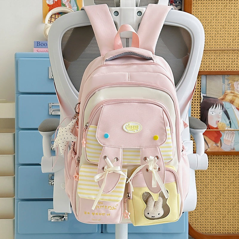 Playful Bunny-Ear Print Backpack Kalsten