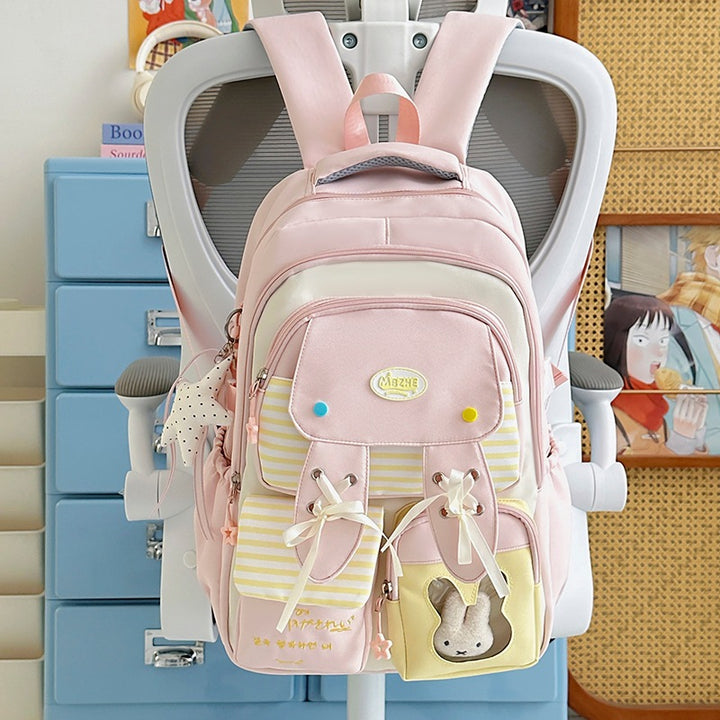 Playful Bunny-Ear Print Backpack Kalsten