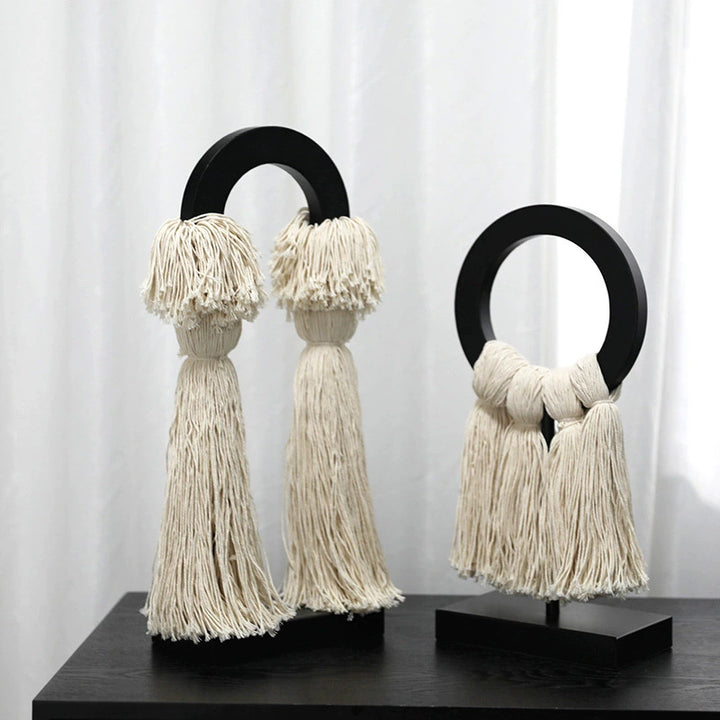 Modern Decorative Macrame Sculpture