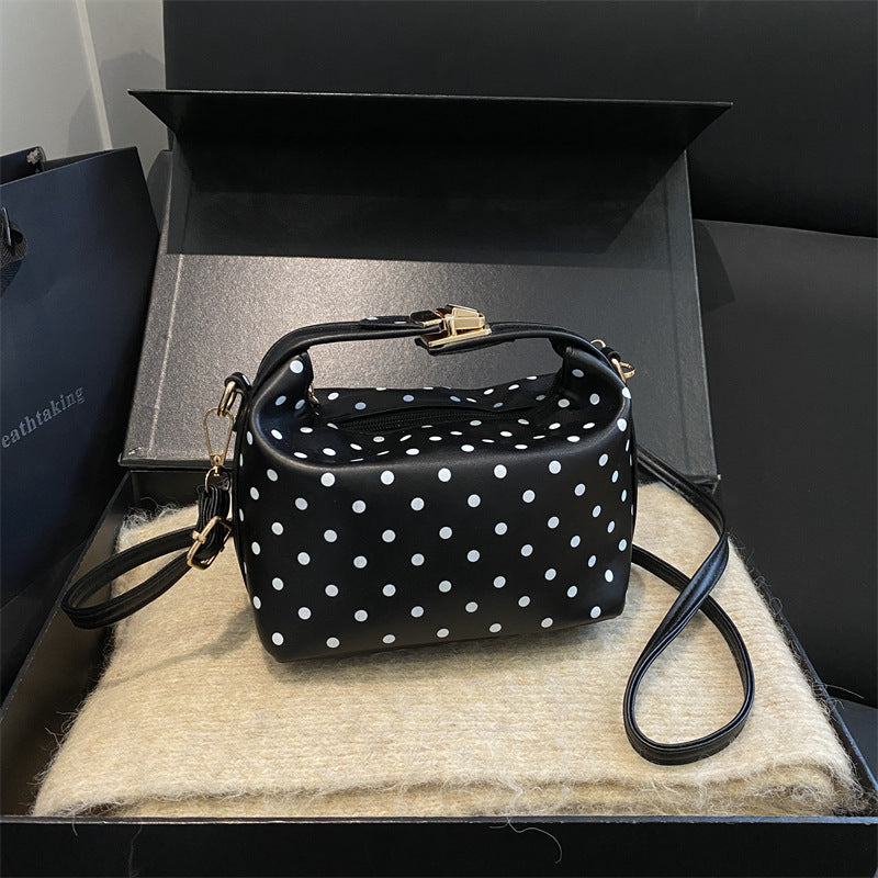 Stylish Polka Dot Crossbody Handbag