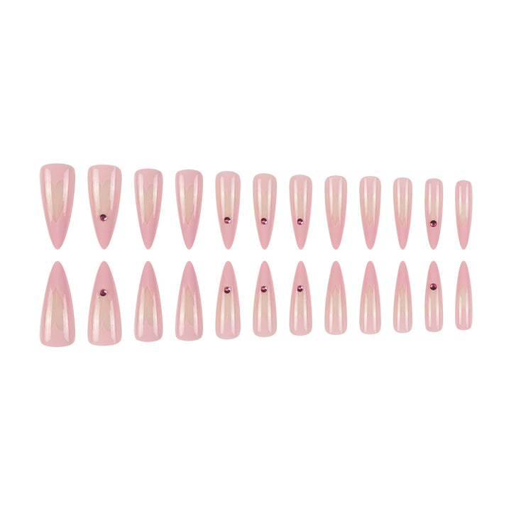 Heart-Designed Stiletto Press-On Nails Kalsten