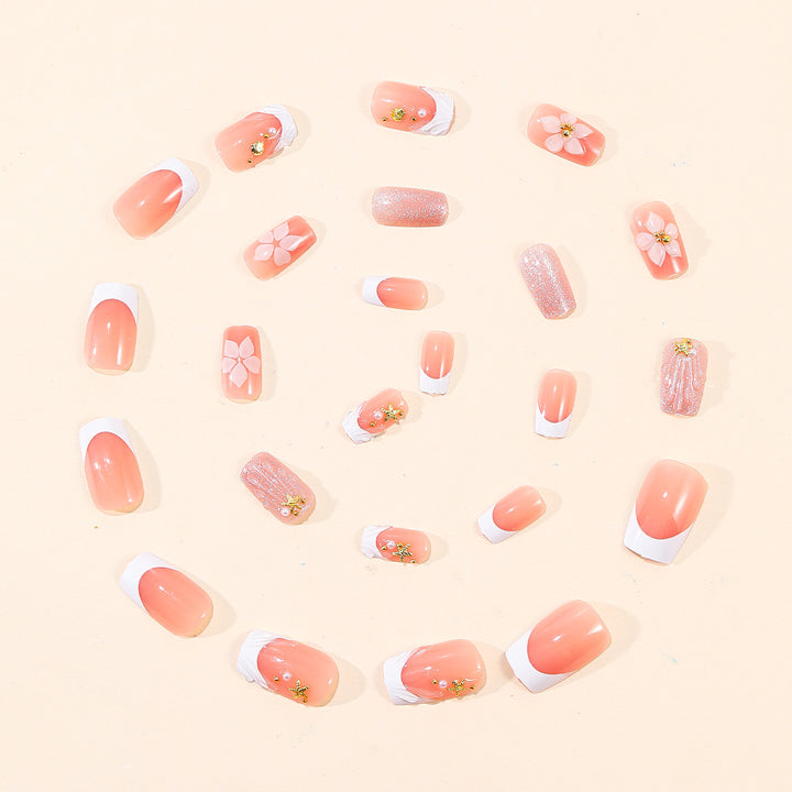 Artistic Floral Acrylic Nail Art Kalsten