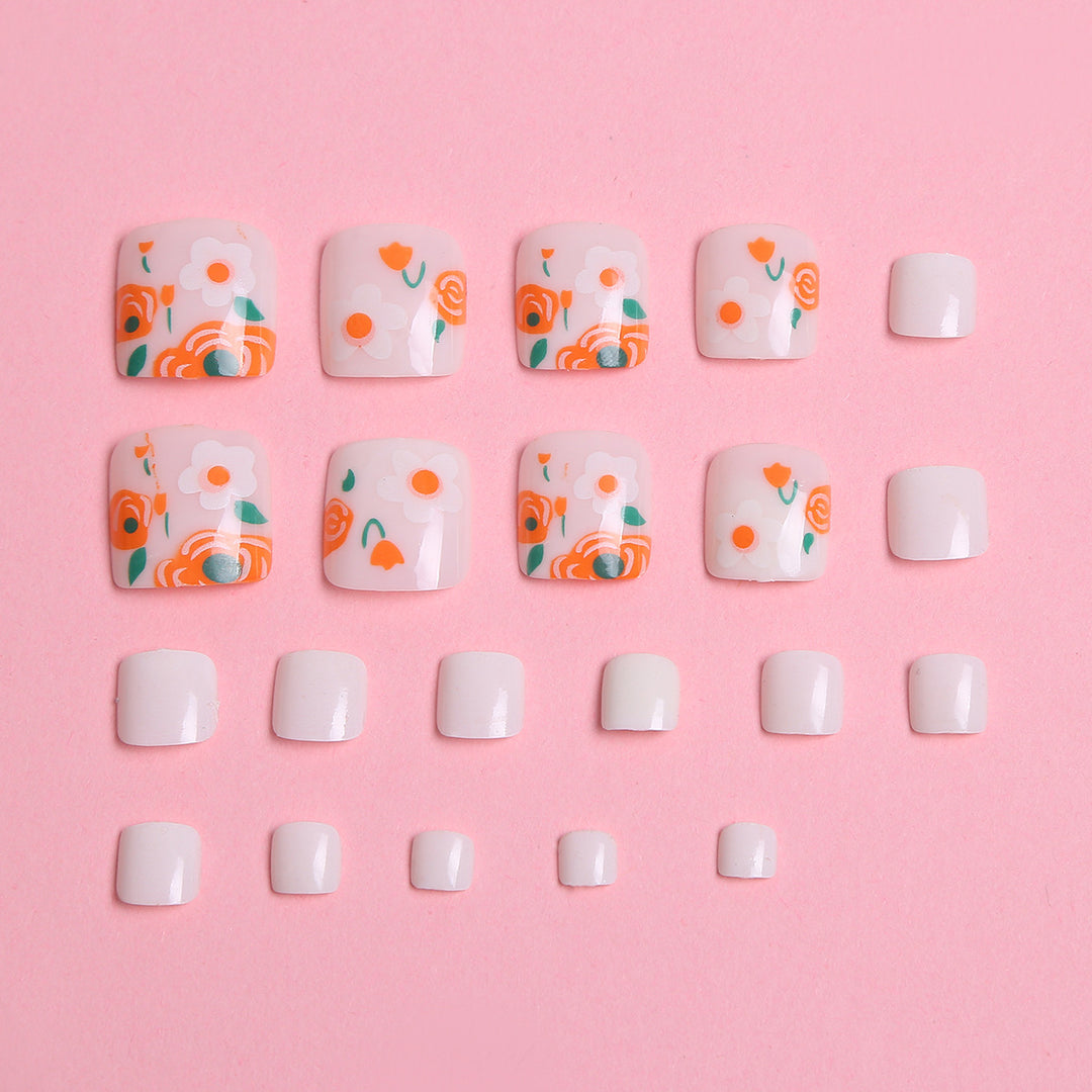 Floral Design Press-On Nail Set Kalsten