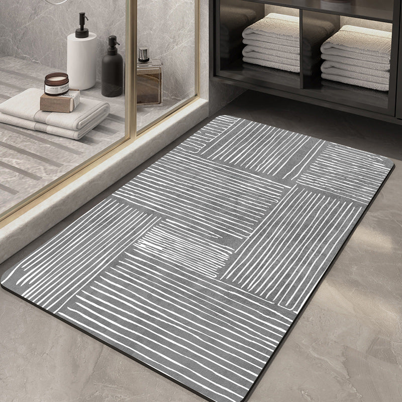 Contemporary Geometric Bath Rug Kalsten