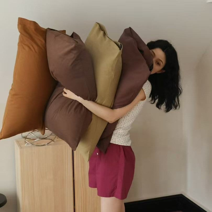 Premium cotton satin duvet cover set with fitted sheet and pillowcases