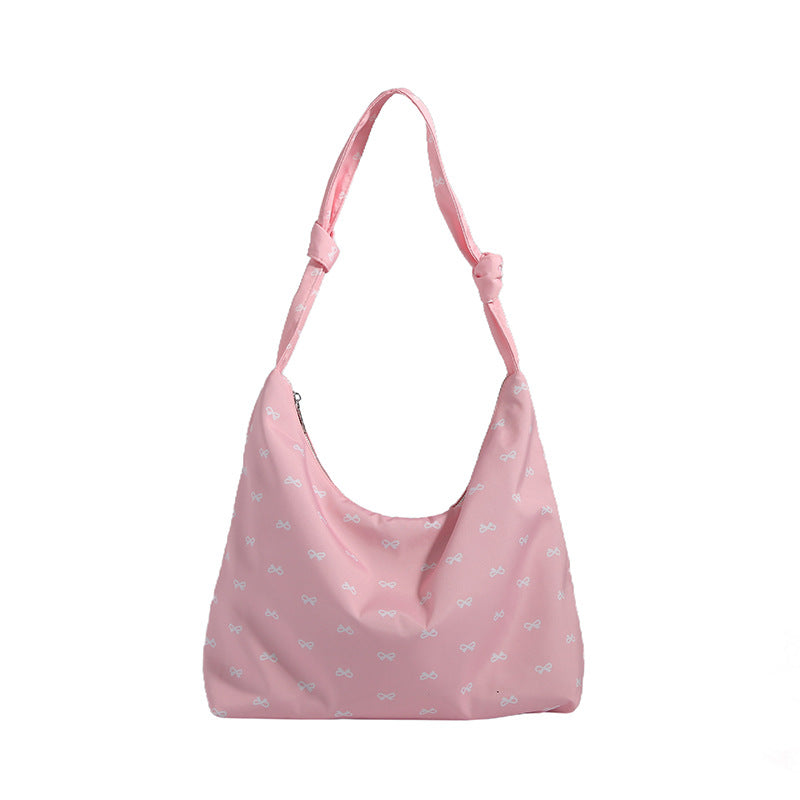 Stylish Bow-Handle Hobo Bag