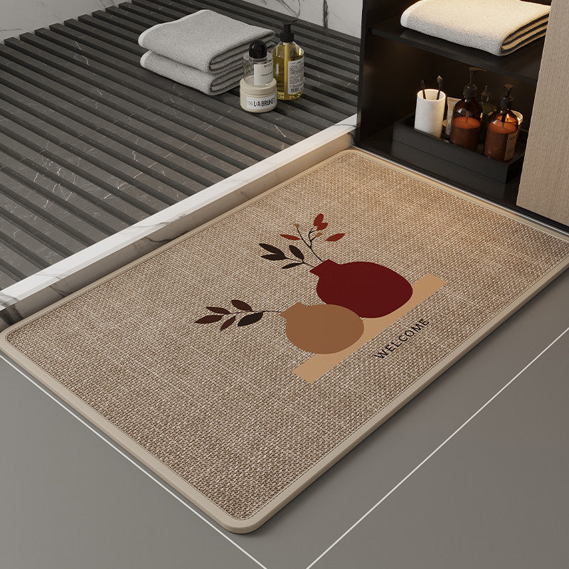 Decorative Fish-Themed Bath Mat for Bathroom