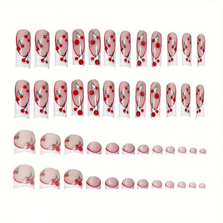 Cherry Blossom-Themed Acrylic Nail Set Kalsten