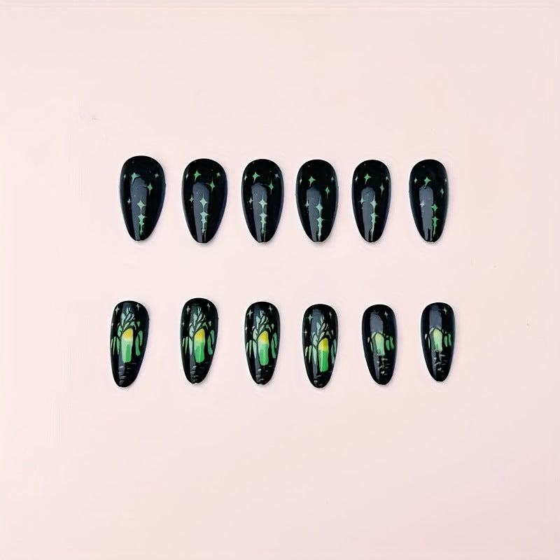 Gothic Fantasy Nail Art Design