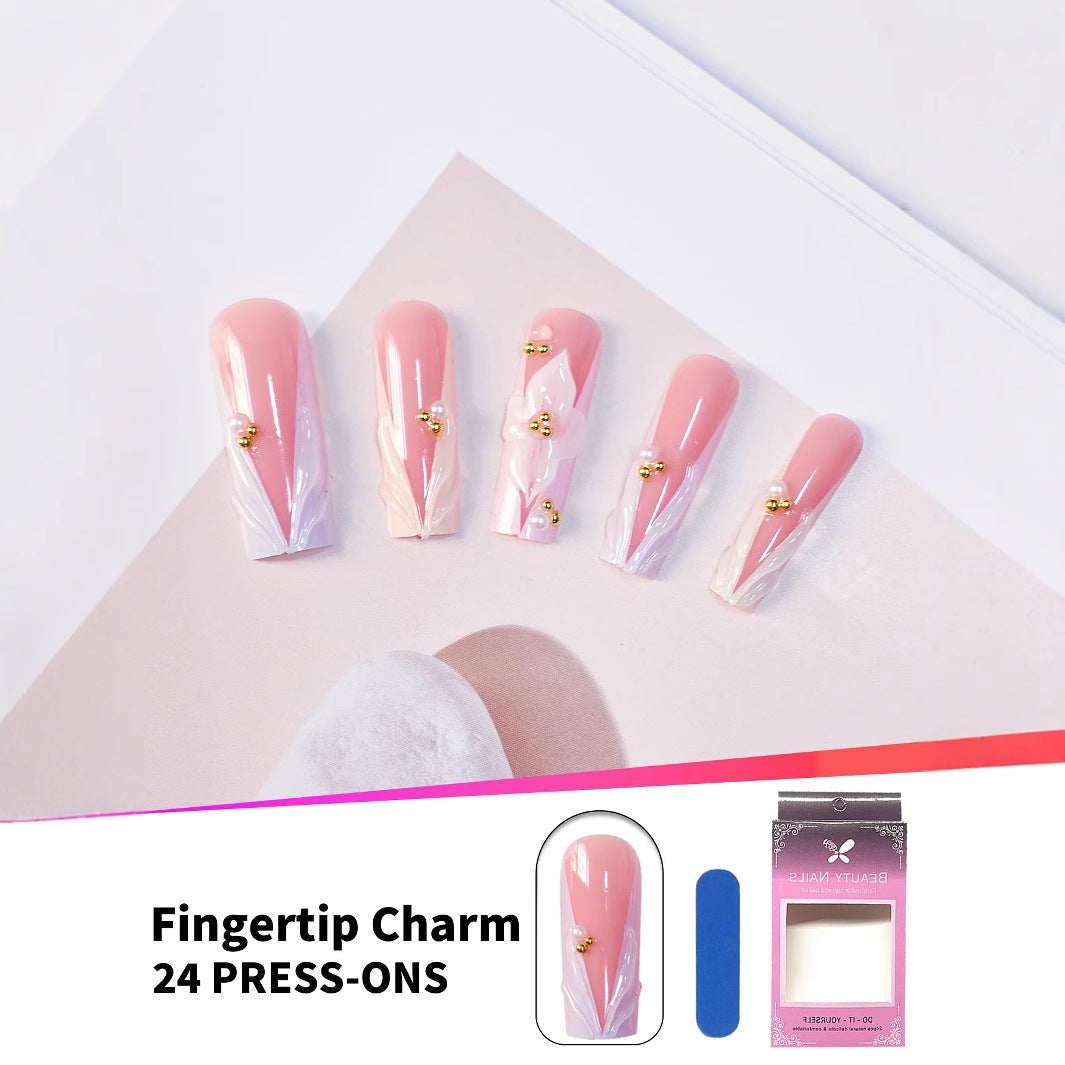 Floral Design Press-On Nails Kalsten