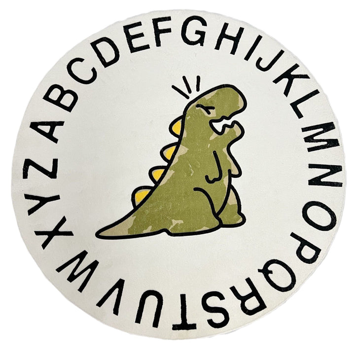 Round Educational Alphabet Play Rug with Sheep Illustration