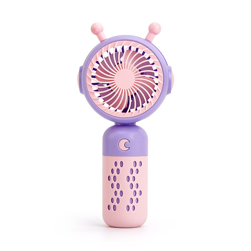 Women's portable USB hand fan with cat ears, rechargeable mini desktop fan, quiet travel fan with removable ear attachments Kalsten