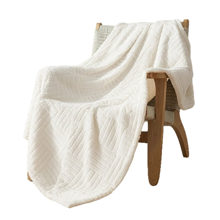 Textured Fleece Throw Blanket