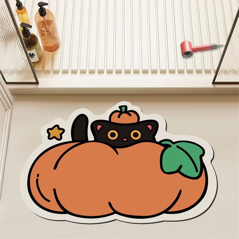 Creative Halloween-Themed Bath Mat