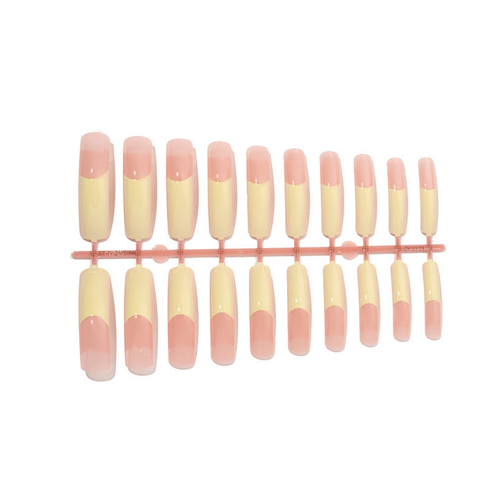 Artificial nail set with elegant French tips and high-quality materials Kalsten