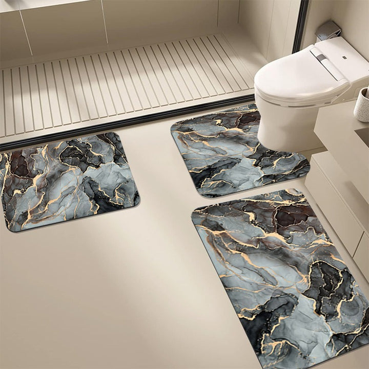 Abstract Bathroom Mat Set