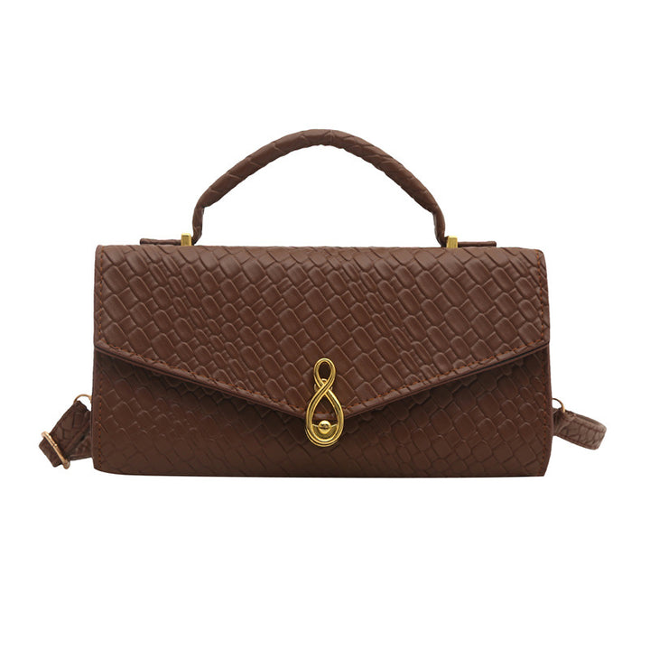 Elegant Crocodile-Patterned Handbag