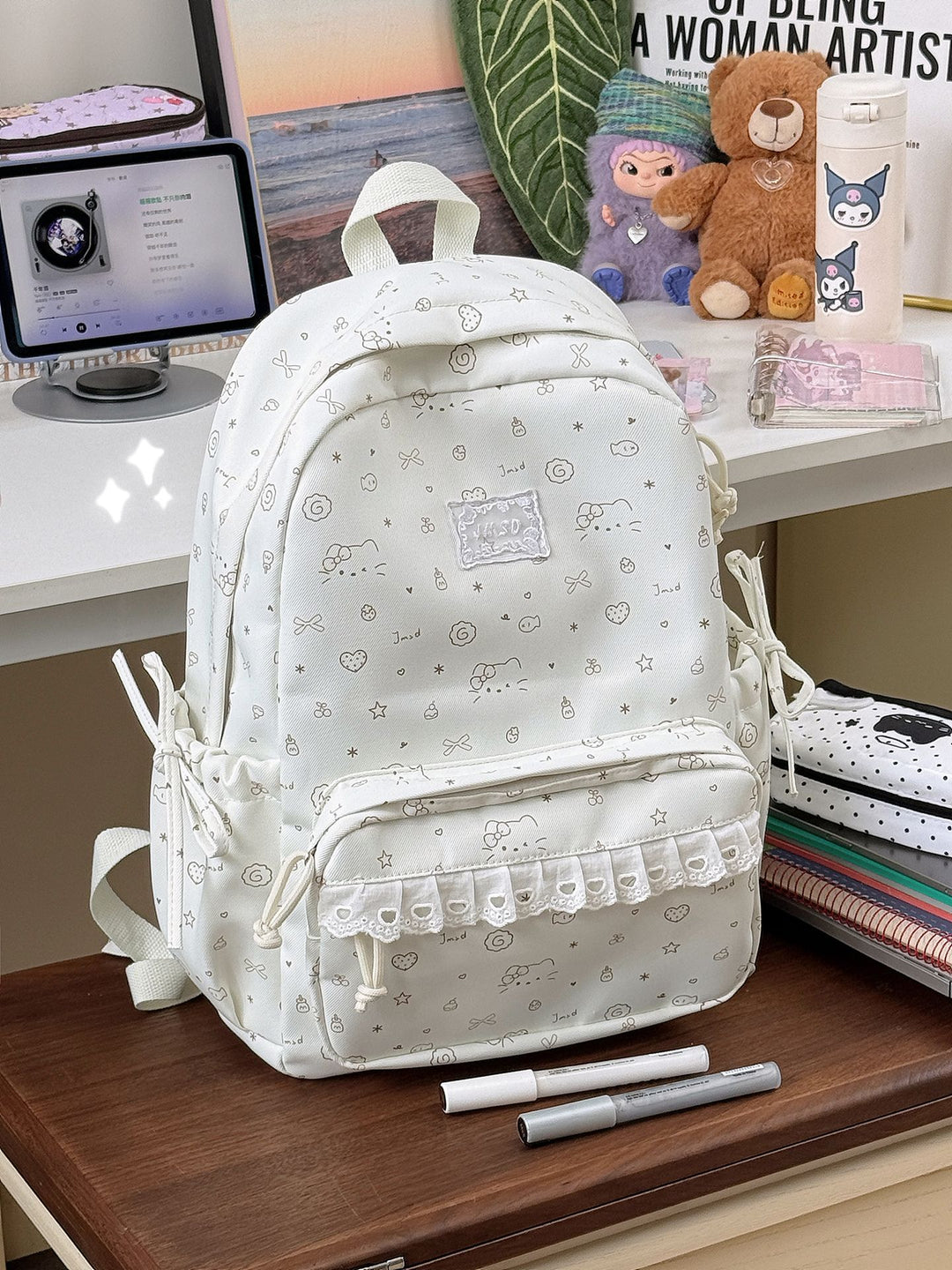 Cute Illustrated Patterned Backpack Kalsten 1791205714