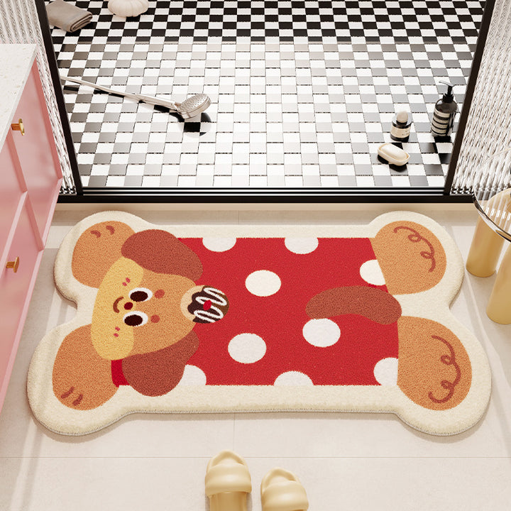 Cartoon Animal-Themed Bath Mat Kalsten