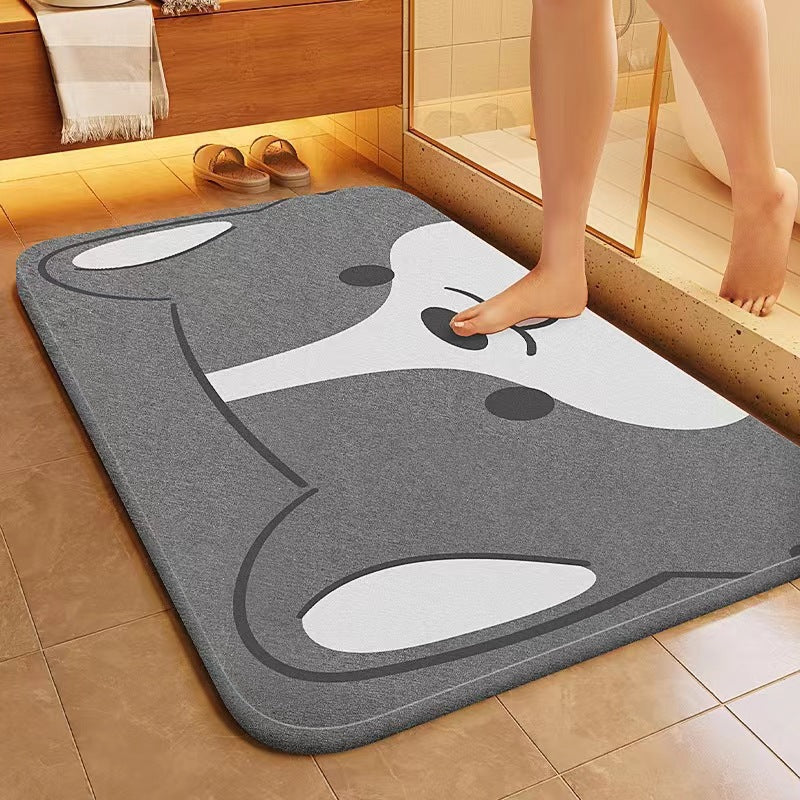 Panda-Themed Plush Bath Mat