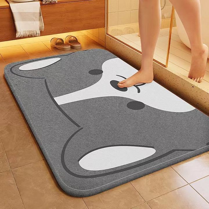 Panda-Themed Plush Bath Mat