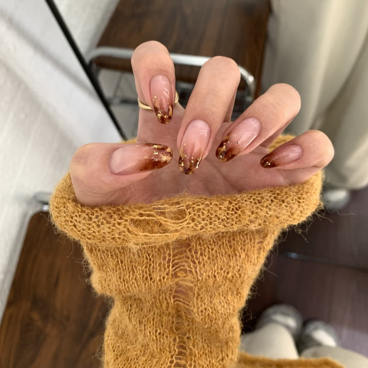 Elegant Glitter Ombre Nail Extensions