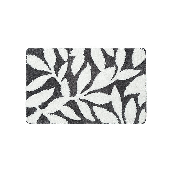 Leaf Patterned Luxury Bath Mat Kalsten