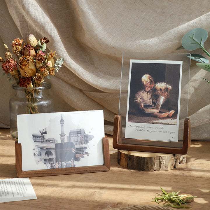 Stylish Wooden Photo Stand for Home Display