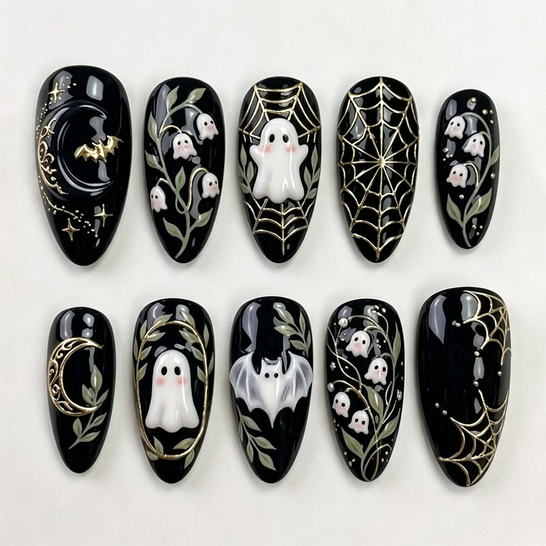 Halloween-Themed Decorative Press-On Nail Set 1790738553